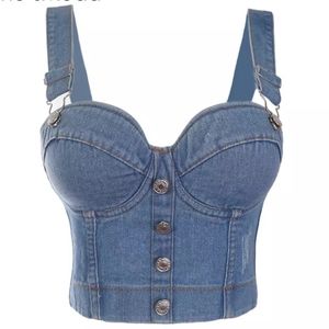 Denim bustier